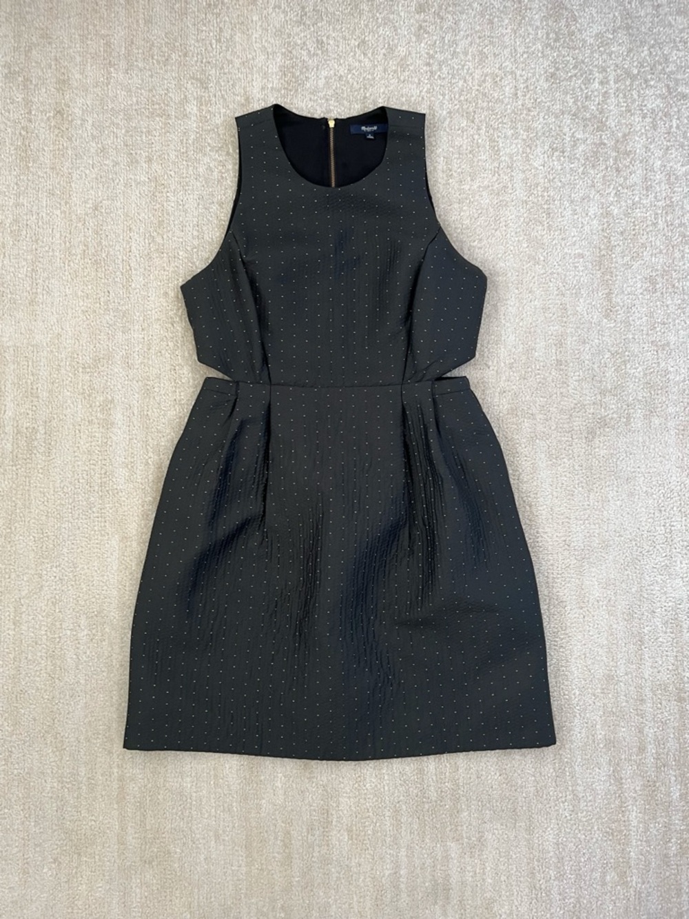 Madewell Nightfall Jacquard Sleeveless Cutout Cocktail Mini Dress 8